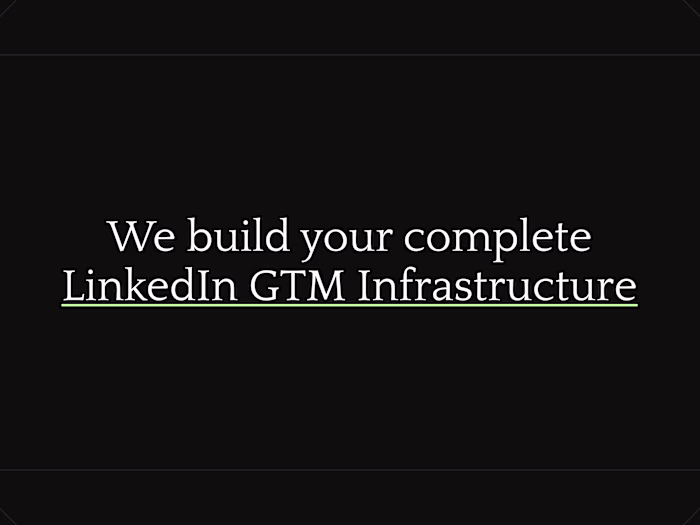 Landing page for a LinkedIn