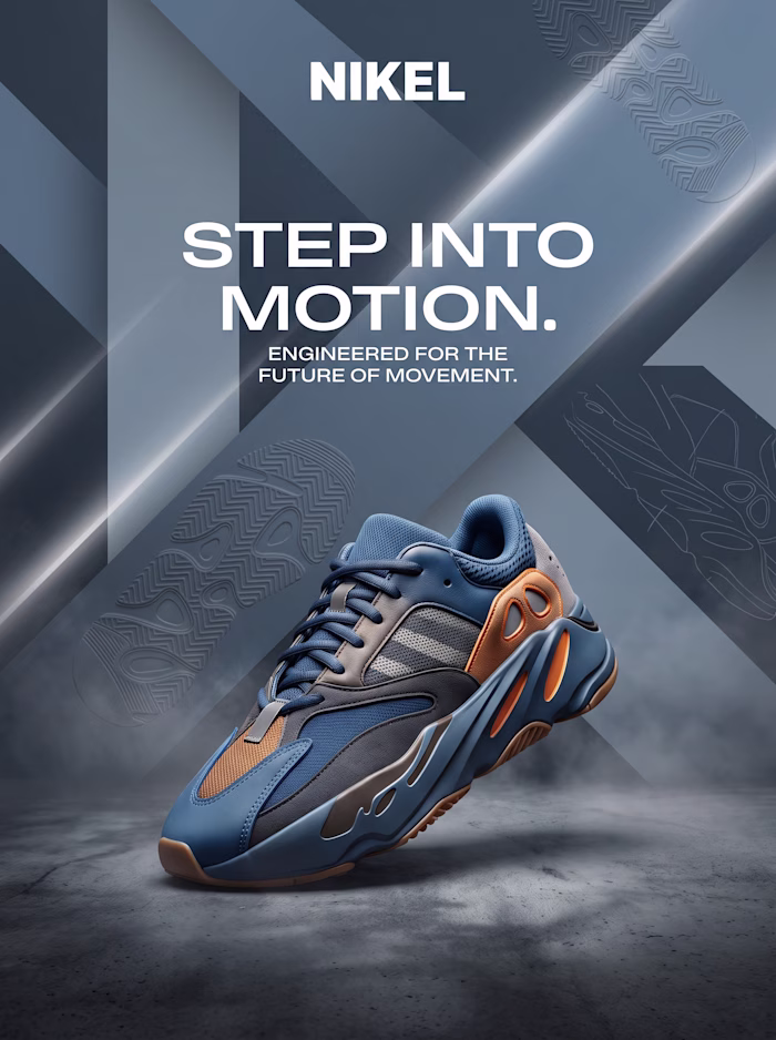 Step Into Motion — Futuristic Sneaker Campaign