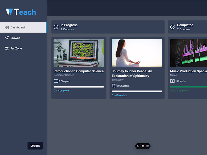 Learning management system (with some additional fun activities)