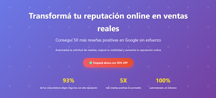 Impulsa 5 Estrellas - Automated Google Reviews Booster