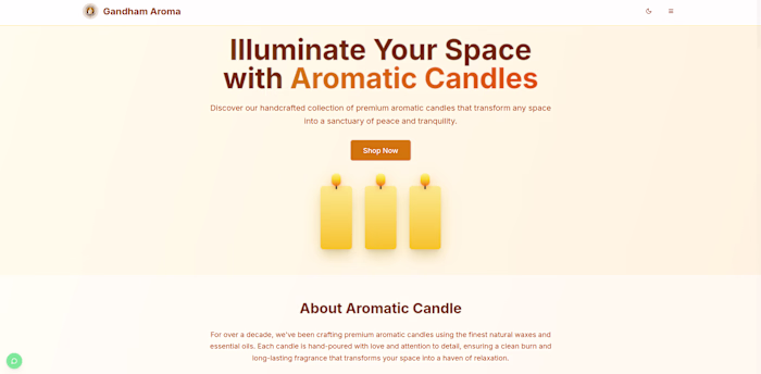 Gandham Aroma Website Design