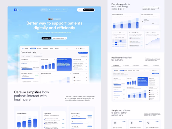 Medical SaaS landing page