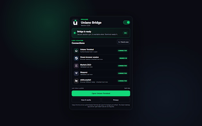 Uniano Bridge — Secure Browser Integration