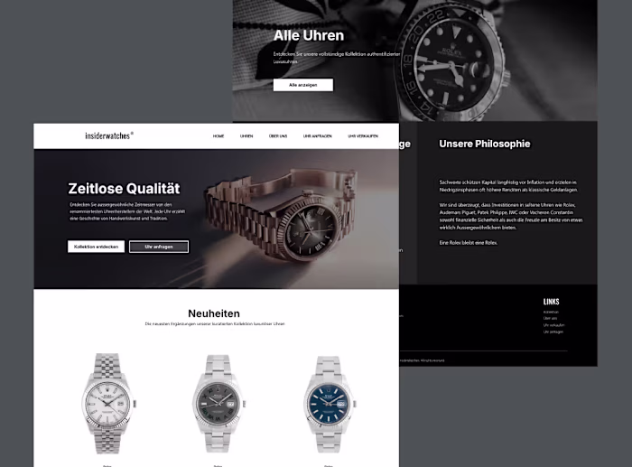 Webflow Website Development for Insider Watches
