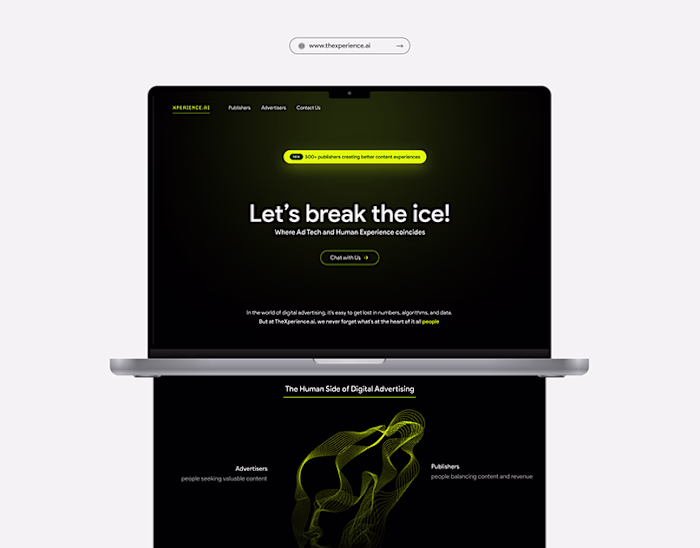 Website UI : thexperience.ai