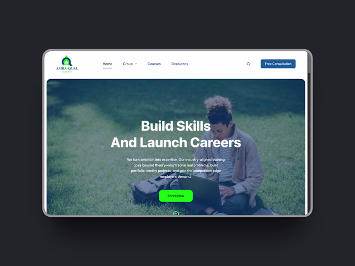 Ambaqual Academy Custom WordPress Site Development