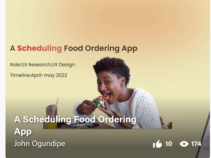 Food scheduling ordering app