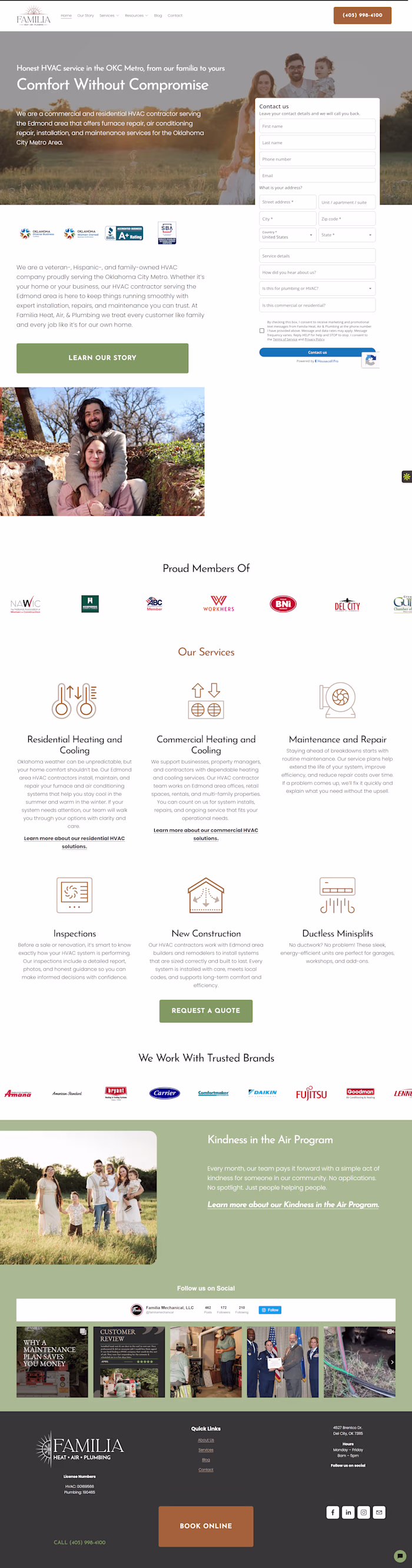 HVAC & Plumbing Service Website Development