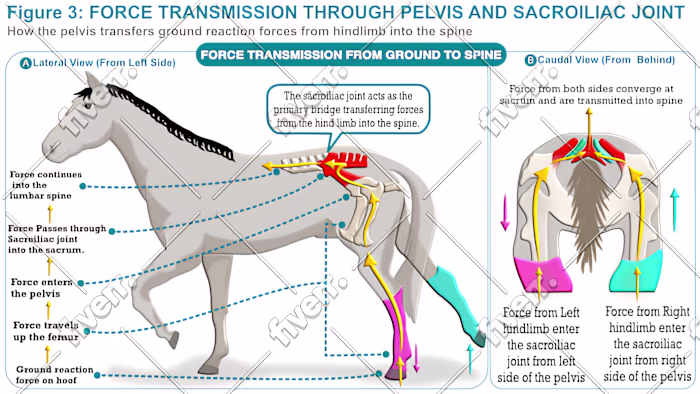 Equine Sacroiliac Joint Educational Illustration Series