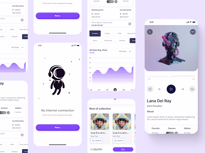 NFT Marketplace Platform / Mobile UI