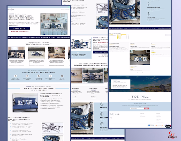 Tide Hill Landing page On Replo