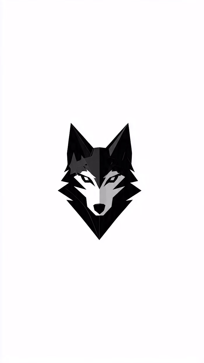 Minimalist Wolf Logo Design