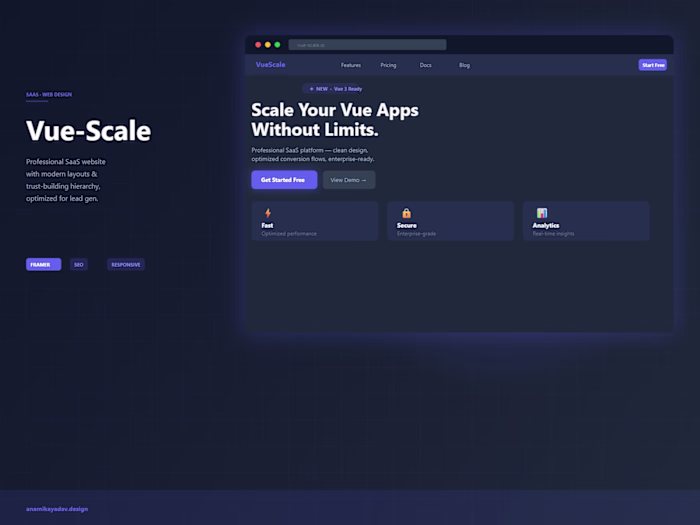 Vue-Scale — SaaS Web Design