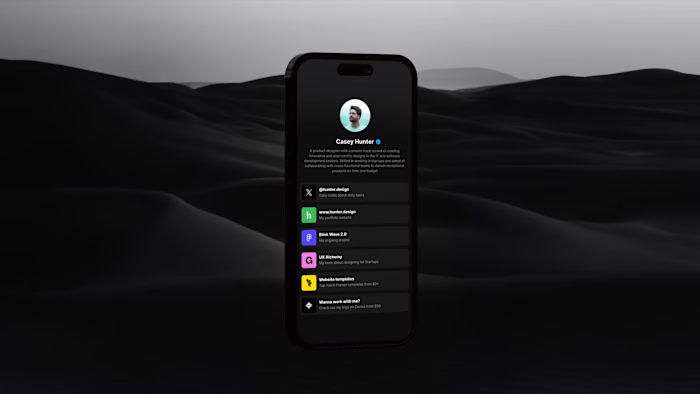 Simplink—Link-in-bio template for Framer