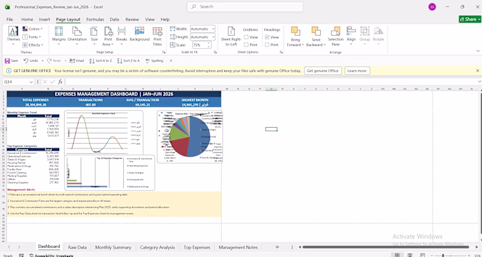 Expense Management & Weekly Financial Report
