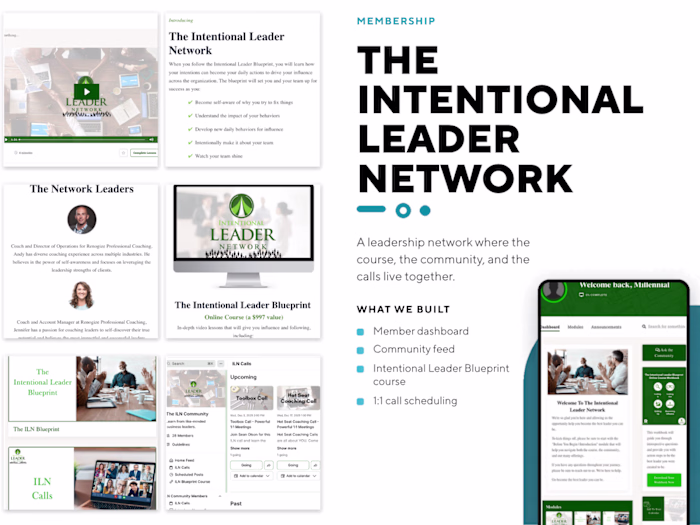 Kajabi Course & Community Setup for Leadership Coaching Network