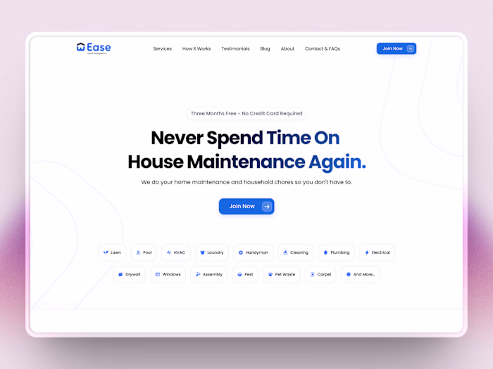 Ease — Redesign in Framer