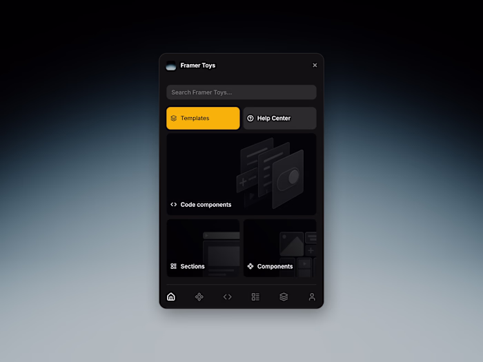 Framer Toys UI Kit — Framer plugin