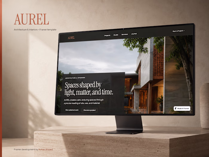 AUREL — Architecture & Interiors Website in Framer