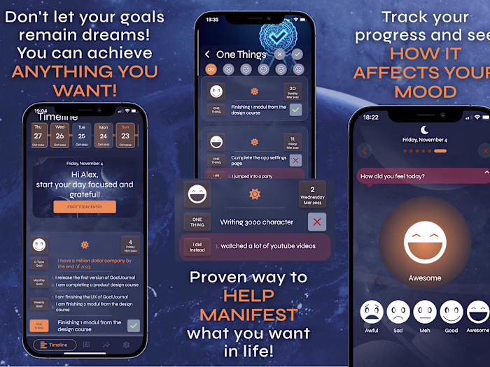 5 Minute Journal: GoalJournal App Development