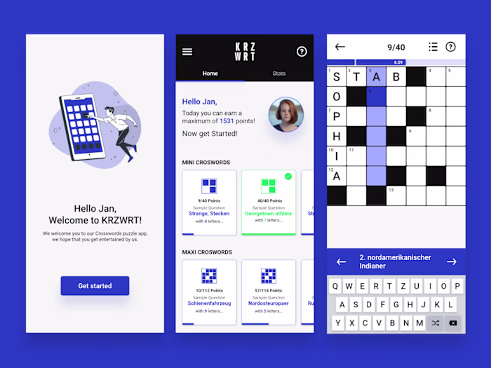 Crossword Game Mobile App —