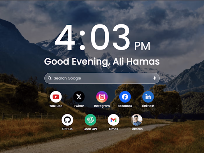 Custom Chrome New Tab