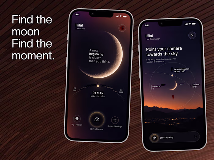 Hilal Islamic Lifestyle App Design