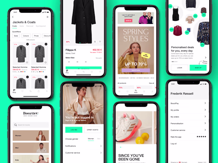 Booztlet app design