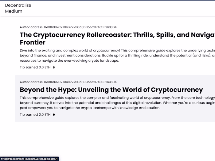 Decentralize Medium