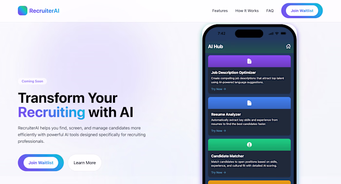 RecruiterAI — A Fully Synced Recruiting Platform (iOS + Web)...