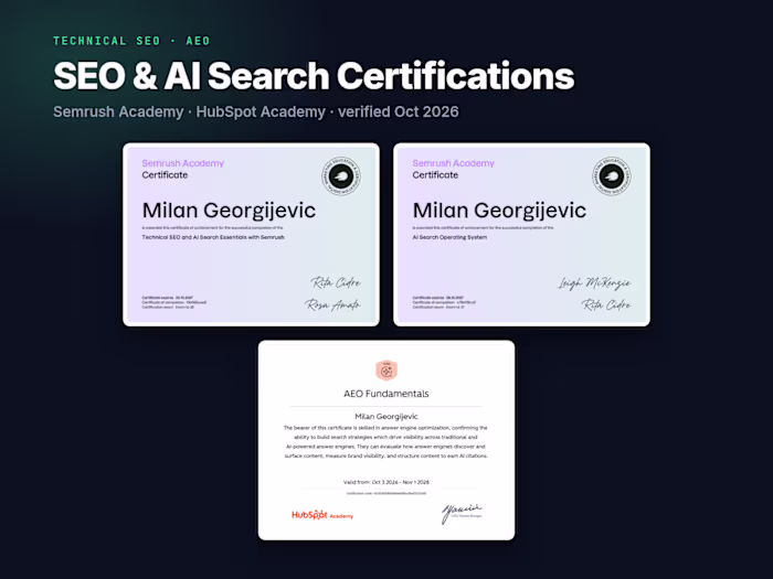 SEO & AI Search Certifications
