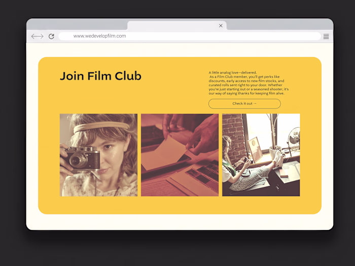 We Develop Film