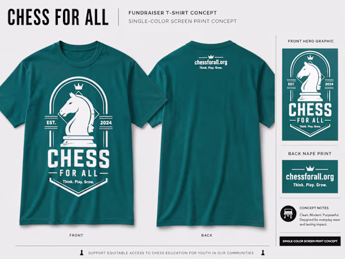 Chess for All Fundraiser T-Shirt Design