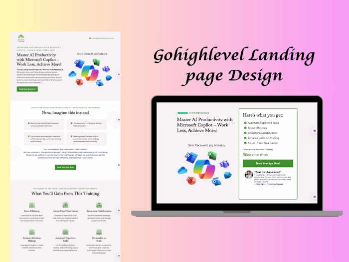 GOHIGHLEVEL LANDING PAGE DESIGN