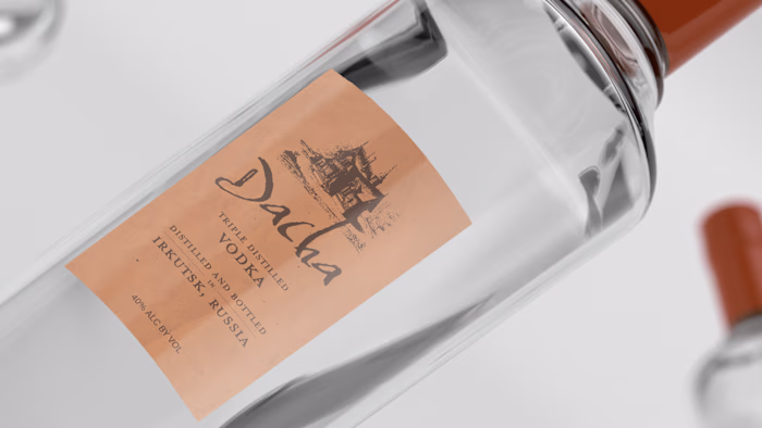 Dacha Vodka Label Design for Music Video