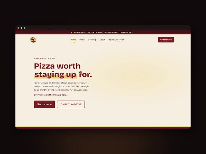 Crispy Dough Pizzeria, a family pizza shop open since 2011