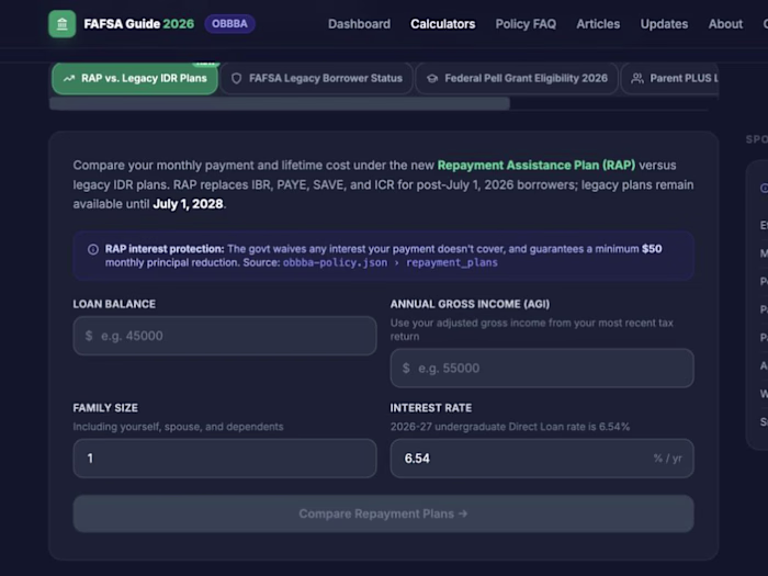 FAFSA Guide 2026 — Interactive Calculator Suite