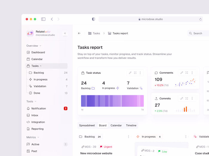 CRM Task Board