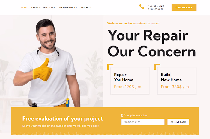 Home Service Website Design