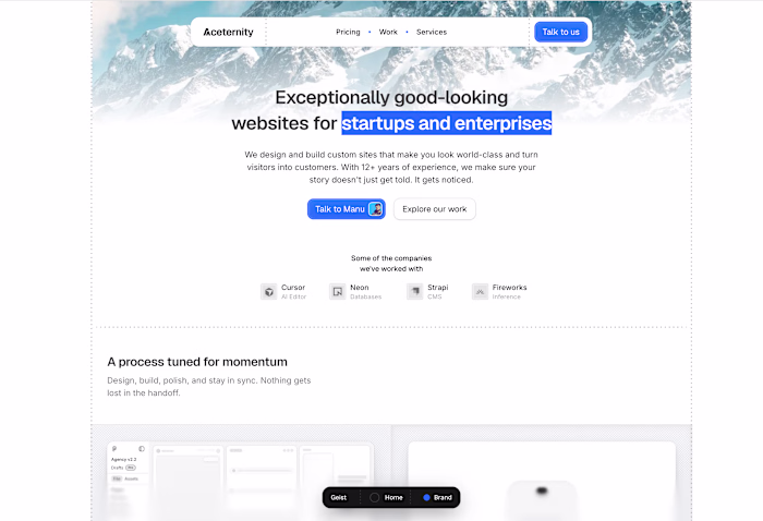 Aceternity's Landing Page
