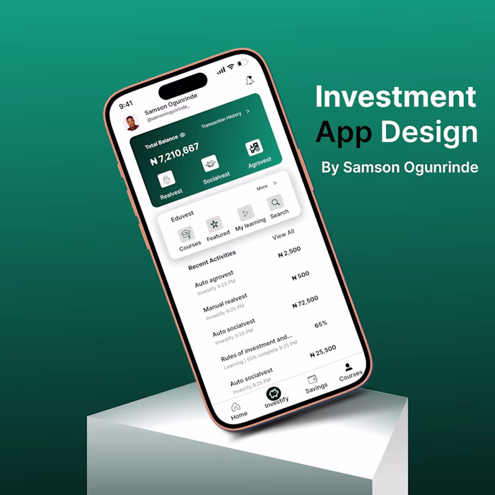 Investment App Design :: Behance
