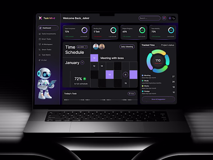 AI Task Management Dashboard Design