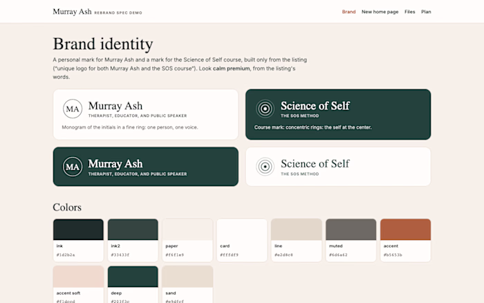 Spec rebrand: Murray Ash and the SOS course