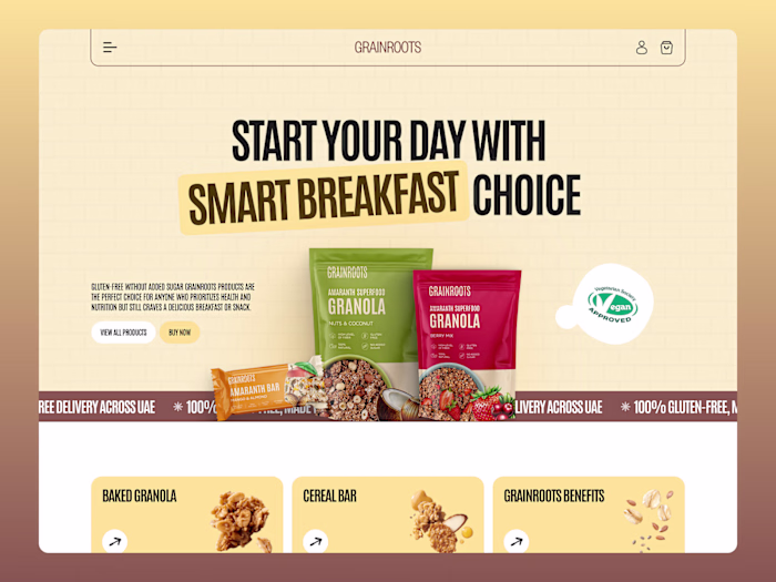 GrainRoots Landing Page Design