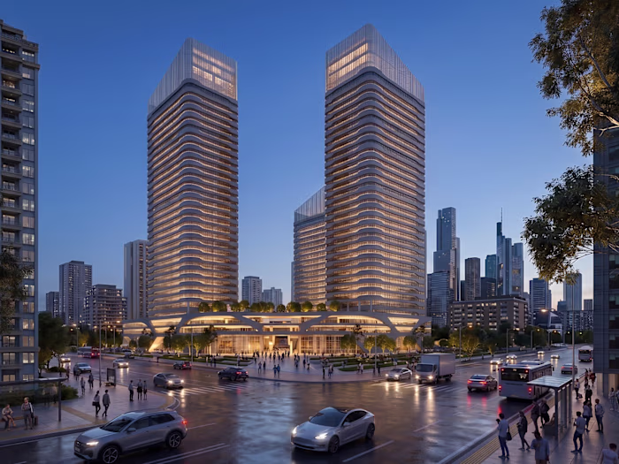 Twin Commercial Towers
Large-scale commercial visualization