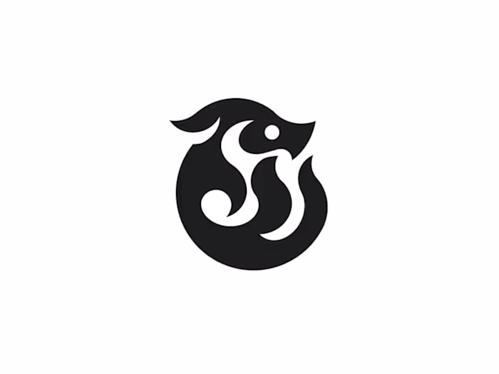 Fire dragon mythical creature logo captures the fierce energ...