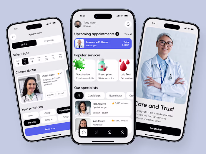 Healthcare Telemedicine Mobile App Design