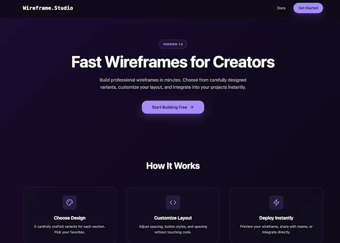 Wireframe.studio — Wireframing Tool