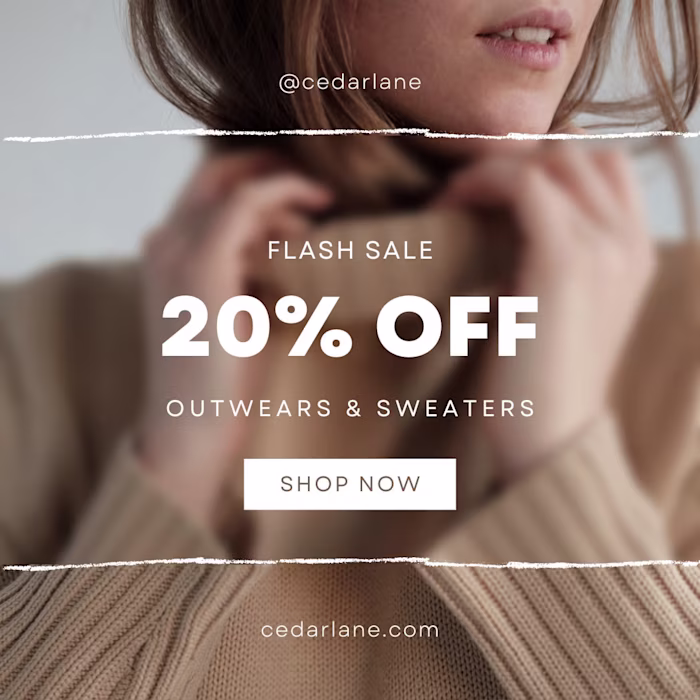 Retail promotion graphic designed to support short-term sale...