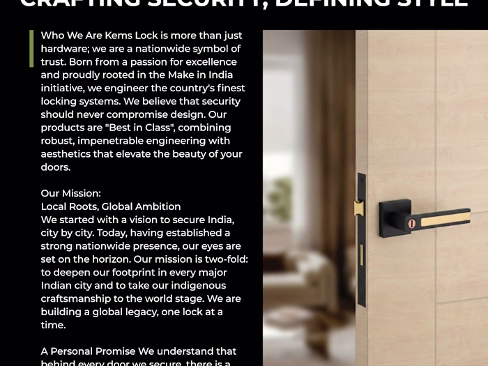 KEMS Lock – Product Catalog & Brand Positioning Design